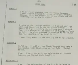 Nelson Mandela Diary: 1 - 30 April 1962 (Police Transcript)
