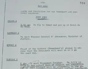 Nelson Mandela Diary: 1 - 30 June 1962 (Police Transcript)