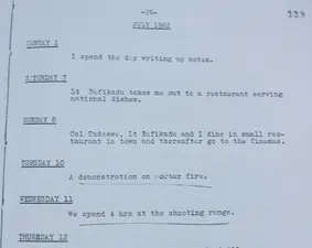 Nelson Mandela Diary: 1 - 31 July 1962 (Police Transcript)