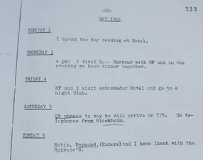 Nelson Mandela Diary: 1 - 31 May 1962 (Police Transcript)