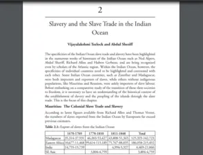 Slavery and the Slave Trade in the Indian Ocean by Vijayalakshmi Teelock and Abdul Sheriff