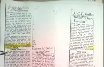 U.C.T. Ballet better than London, December 1950