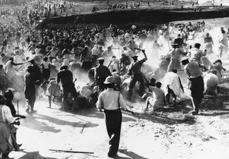 Nine policemen are killed in Cato Manor riots in Durban, shortly before the infamous Sharpville Massacre 