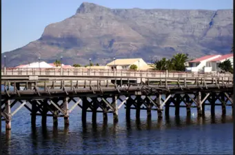 Wooden Bridge over Lagoon, Milnerton, Cape Town