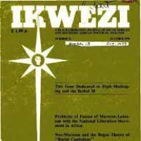 Ikwezi-A Black Liberation Journal of South African and Southern African Political Analysis