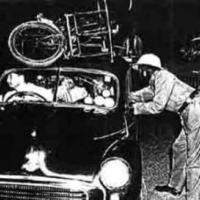 Police block roads looking for bus boycotters, Johannesburg -01 February 1957