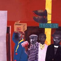 The Preacher by Sam Nhlengethwa