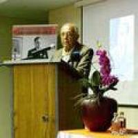 Ahmed Kathrada speaking at the Dadoo Conference
