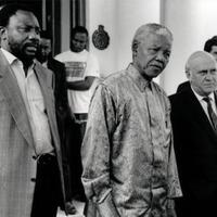 Cyril Ramaphosa, president Nelson Mandela, deputy president FW de Klerk 