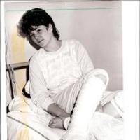 Injured hostage recovers in hospital. Silverton Siege, 1980.