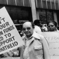 The Committee to Oppose Bank Loans to South Africa encouraged activists to oppose U.S. banks lending to South Africa - 1977