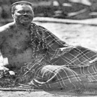 King Cetshwayo relaxing in the sun - KwaZulu Natal - Circa 1870