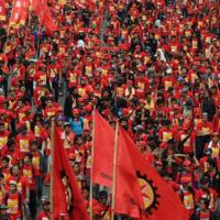 Indonesian workers rally in Jakarta to mark May Day