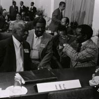 Oliver Tambo and Moses Mabiba