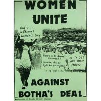 Poster of Women unite against Botha's deal