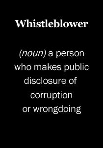 Protection for whistleblowers’ is ensured